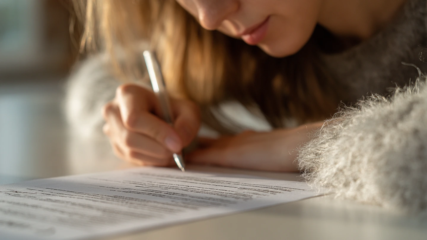 Homeowner carefully reviewing a renovation contract before signing in Malaysia Homeowner carefully reviewing a renovation contract before signing in Malaysia